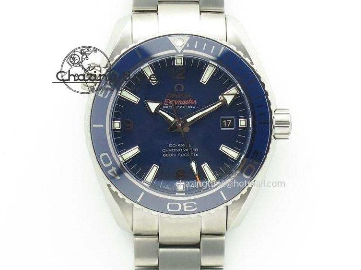 0122 EasyCare Seamaster 6000M Ultra Deep SS SBF 1:1 Best Edition Deep Blue Dial on SS Bracelet A8912 Super Clone 7816